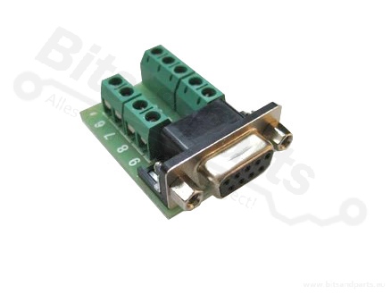 Schroefterminal voor DB9 RS232 connector female